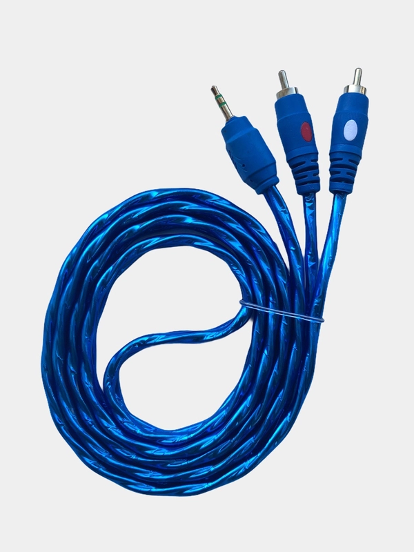 Аудио кабель AUX тюльпаны, 3,5 мм - 2 RCA, 1, 5 метра