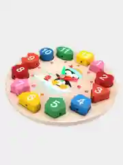 Игра-сортер "Часы". Деревянная развивающая игрушка