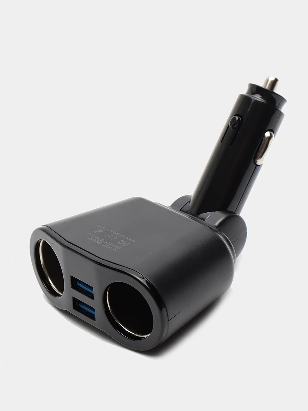 Разветвитель прикуривателя для автомобиля, на 2 гнезда, 2 USB разъема, 3.1 А