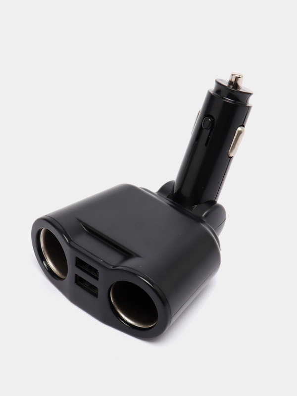 Разветвитель прикуривателя для автомобиля, на 2 гнезда, 2 USB разъема, 3.1 А