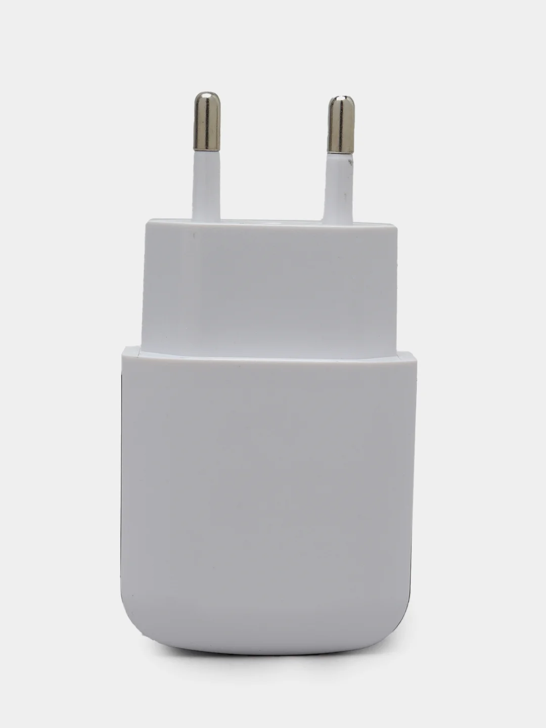 Белый блок питания, 2 USB входа, сетевое зарядное устройство