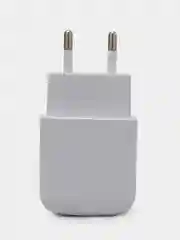 Белый блок питания, 2 USB входа, сетевое зарядное устройство