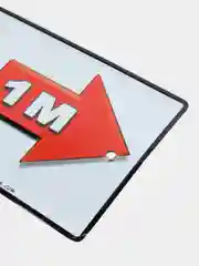 Багровый госномер металлический Триколор