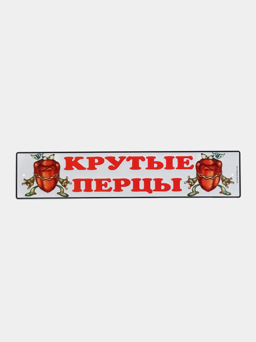 Белый госномер металлический Триколор