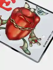 Белый госномер металлический Триколор