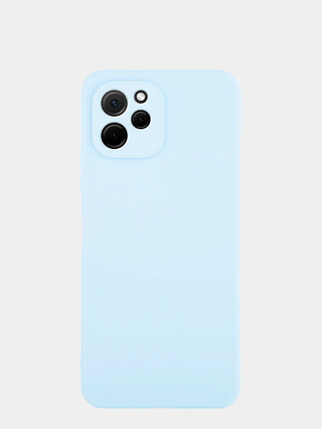 Светло-синий чехол BROSCORP для Huawei Nova Y61, матовый, силиконовый