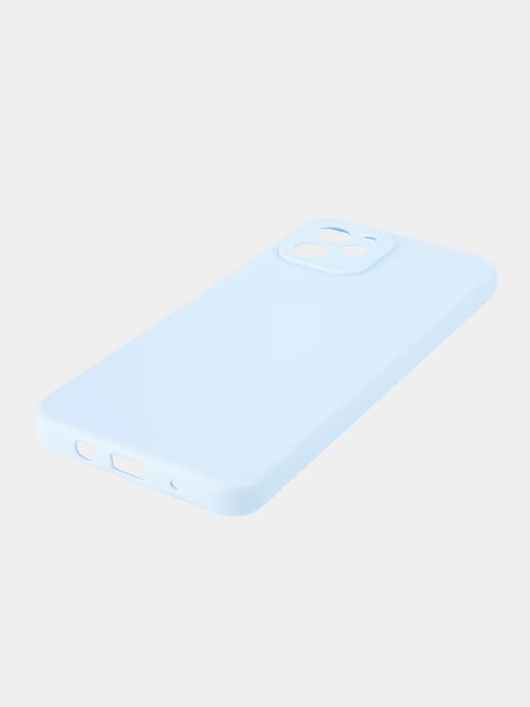 Светло-синий чехол BROSCORP для Huawei Nova Y61, матовый, силиконовый