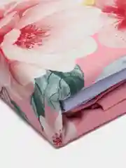Розовый комплект постельного белья, 2х спальный, хлопок, сатин