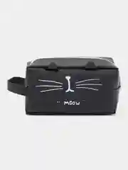 Черный косметичка пенал "Meow"