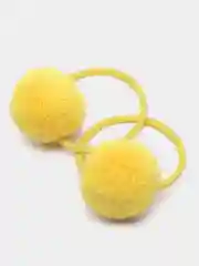 Желтый детские резинки для волос Balls, с шариками, красивые резинки для девочек, 2 штуки