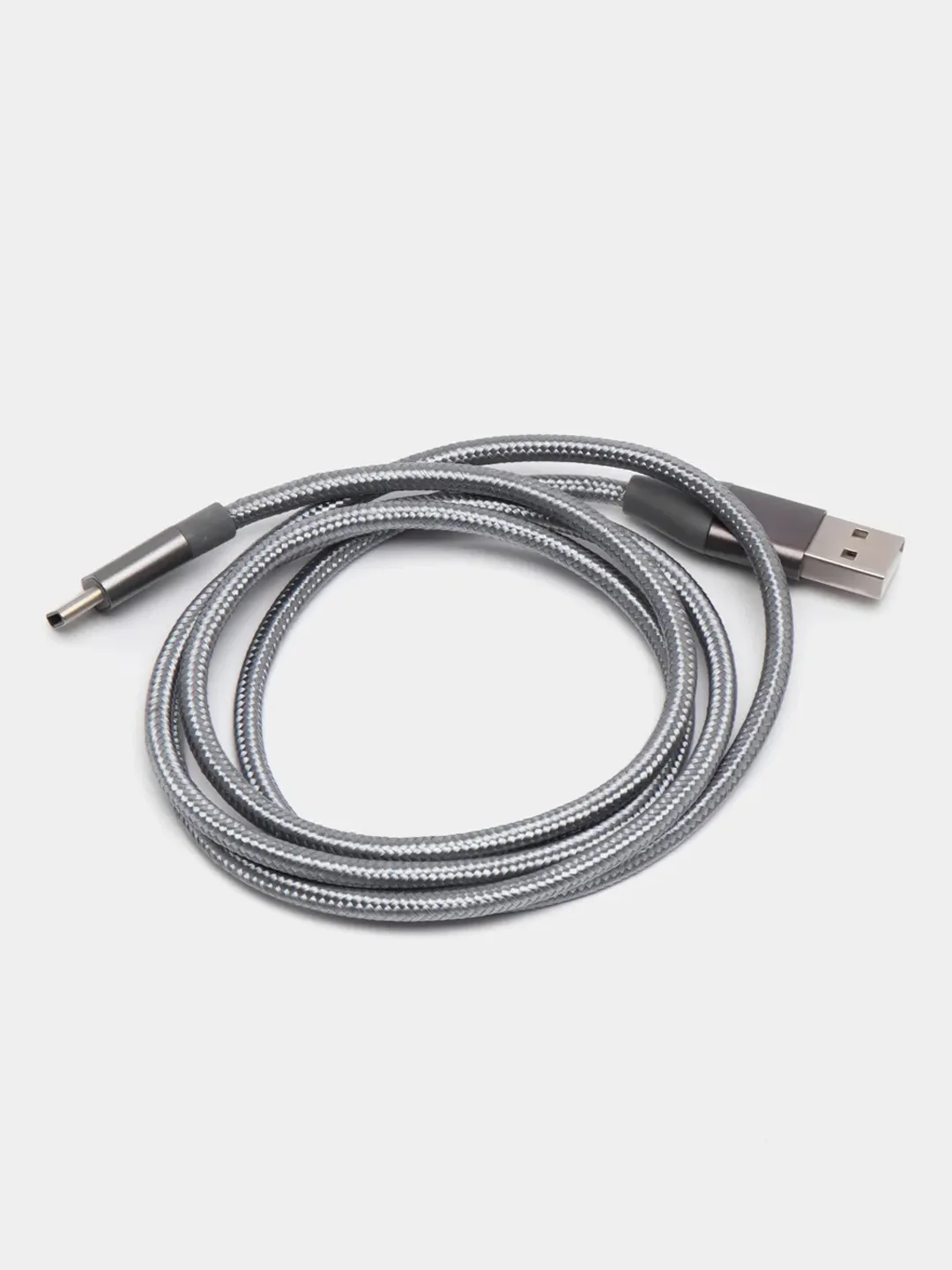 Серый кабель USB Type C для зарядки, передачи данных, быстрая зарядка