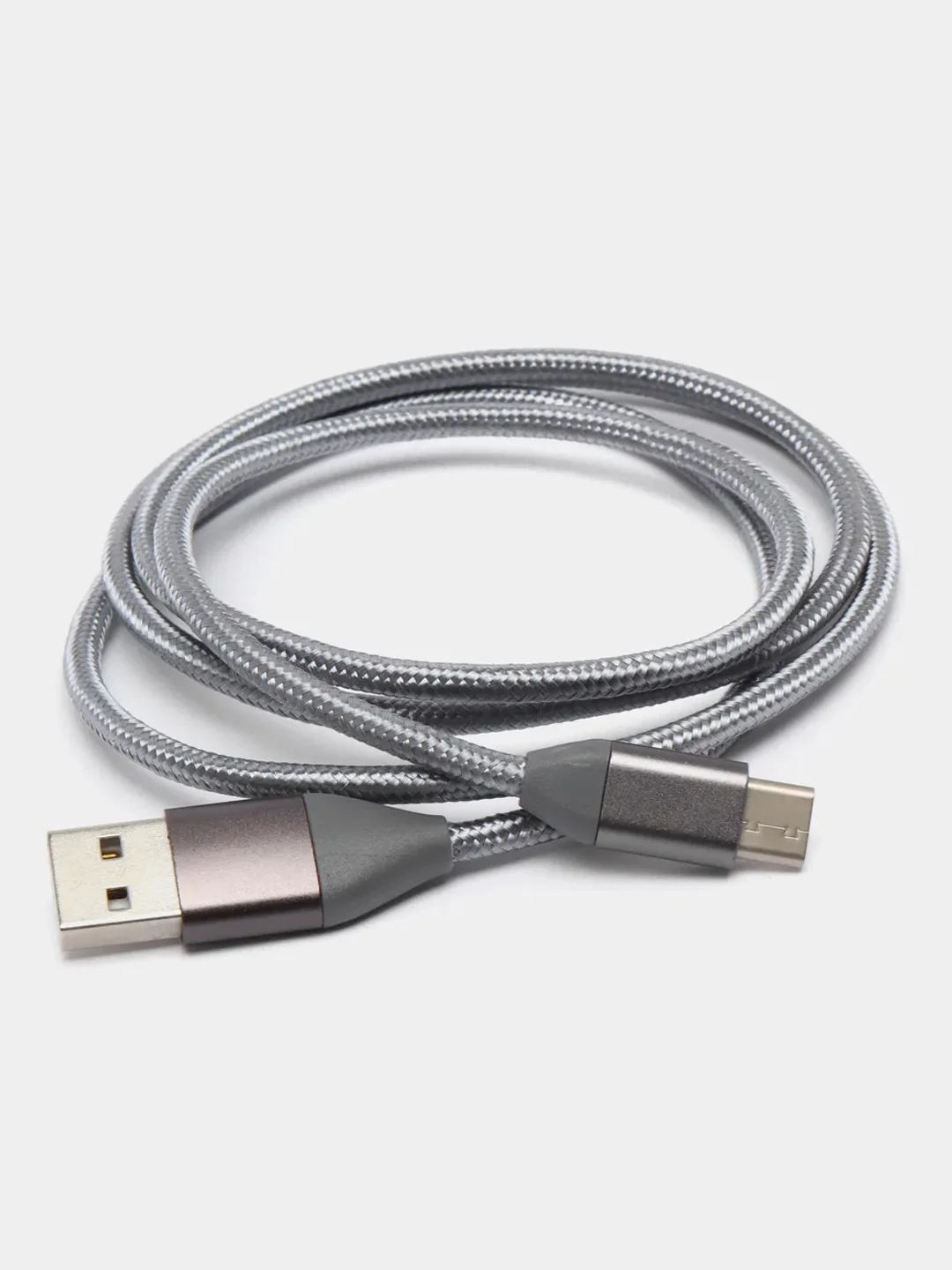 Серый кабель USB Type C для зарядки, передачи данных, быстрая зарядка