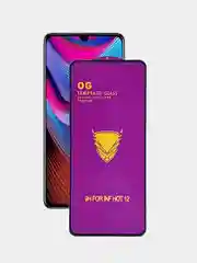 Черный защитное стекло OG Infinix Hot 12, Инфиникс Хот 12
