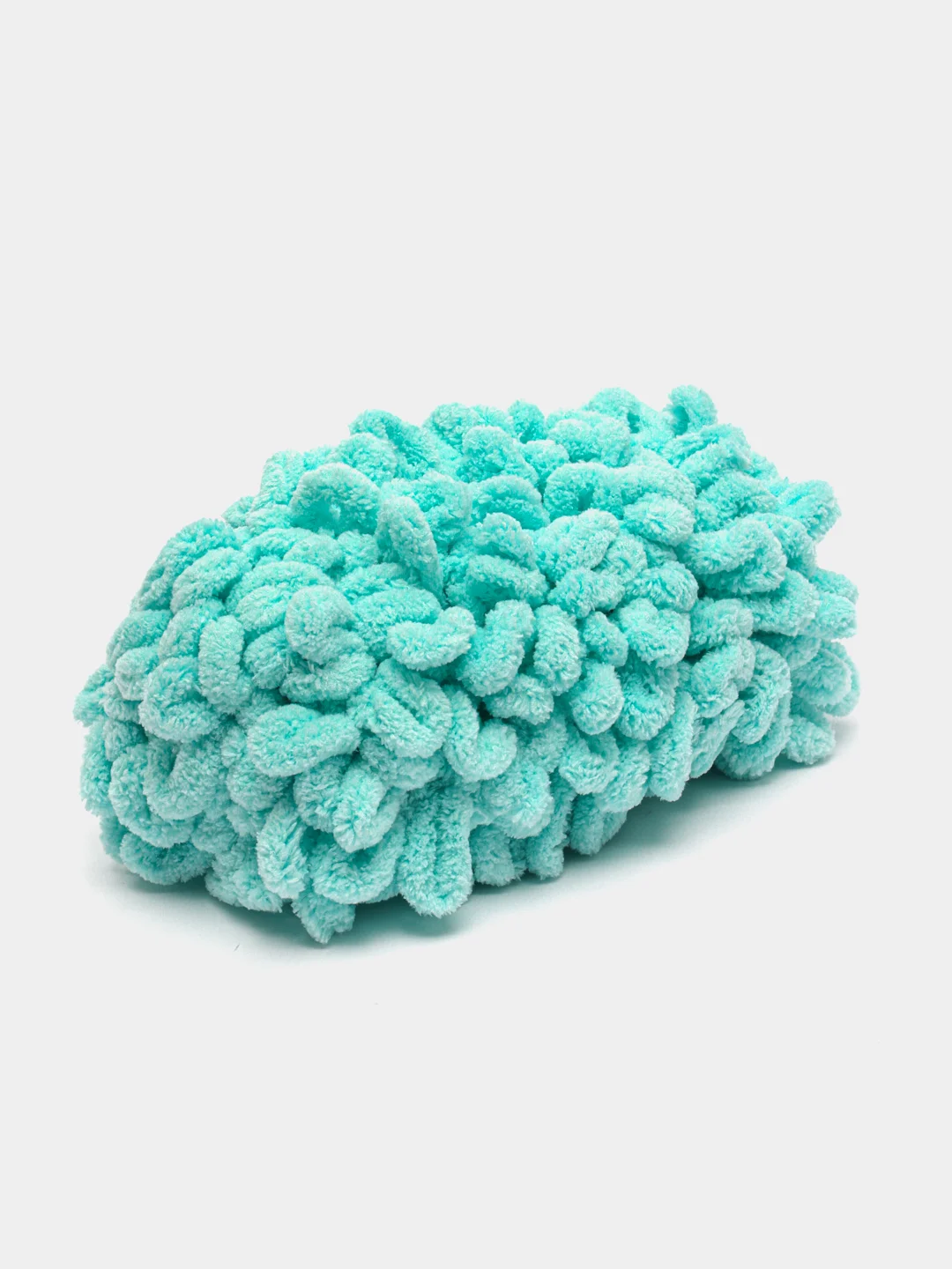 Бирюзовый пряжа турецкая Alize puffy/ петельки / пряжа пальцами / микрополиэстер/ ализе пуффи