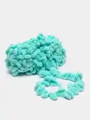 Бирюзовый пряжа турецкая Alize puffy/ петельки / пряжа пальцами / микрополиэстер/ ализе пуффи