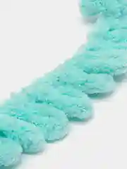 Бирюзовый пряжа турецкая Alize puffy/ петельки / пряжа пальцами / микрополиэстер/ ализе пуффи