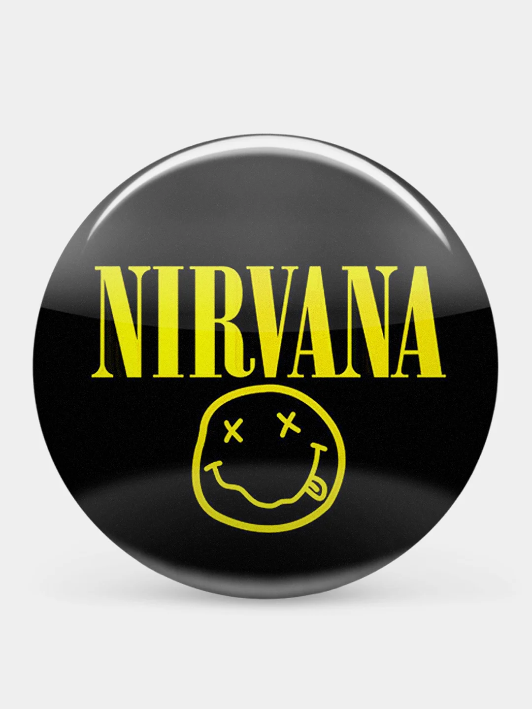Черный значок "Nirvana", 37 мм