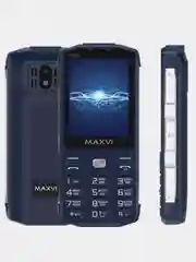 Синий кнопочный телефон Maxvi P101, С КАМЕРОЙ, ФУНКЦИЯ POWER BANK, АККУМУЛЯТОР 3800мАч