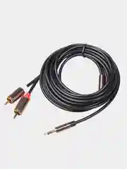 Аудио кабель 3.5 мм Aux - 2 RCA тюльпаны