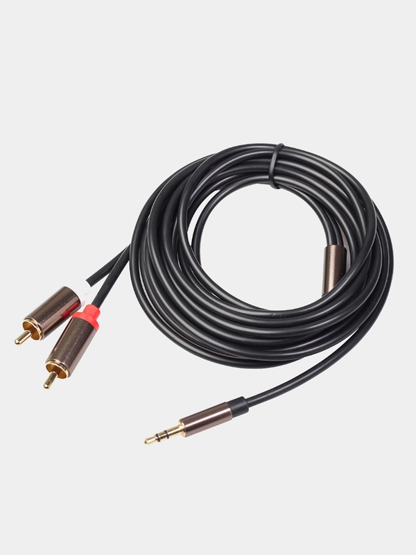 Аудио кабель 3.5 мм Aux - 2 RCA тюльпаны