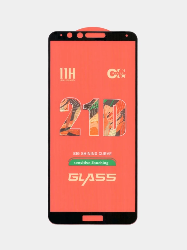 Защитное стекло для Huawei Honor 7X (Хонор 7х), c черной рамкой