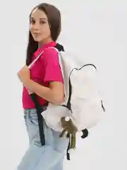 Белый рюкзак для девочки для мальчика, молодежный