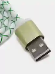 Зеленый светящийся провод микро usb