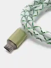 Зеленый светящийся провод микро usb