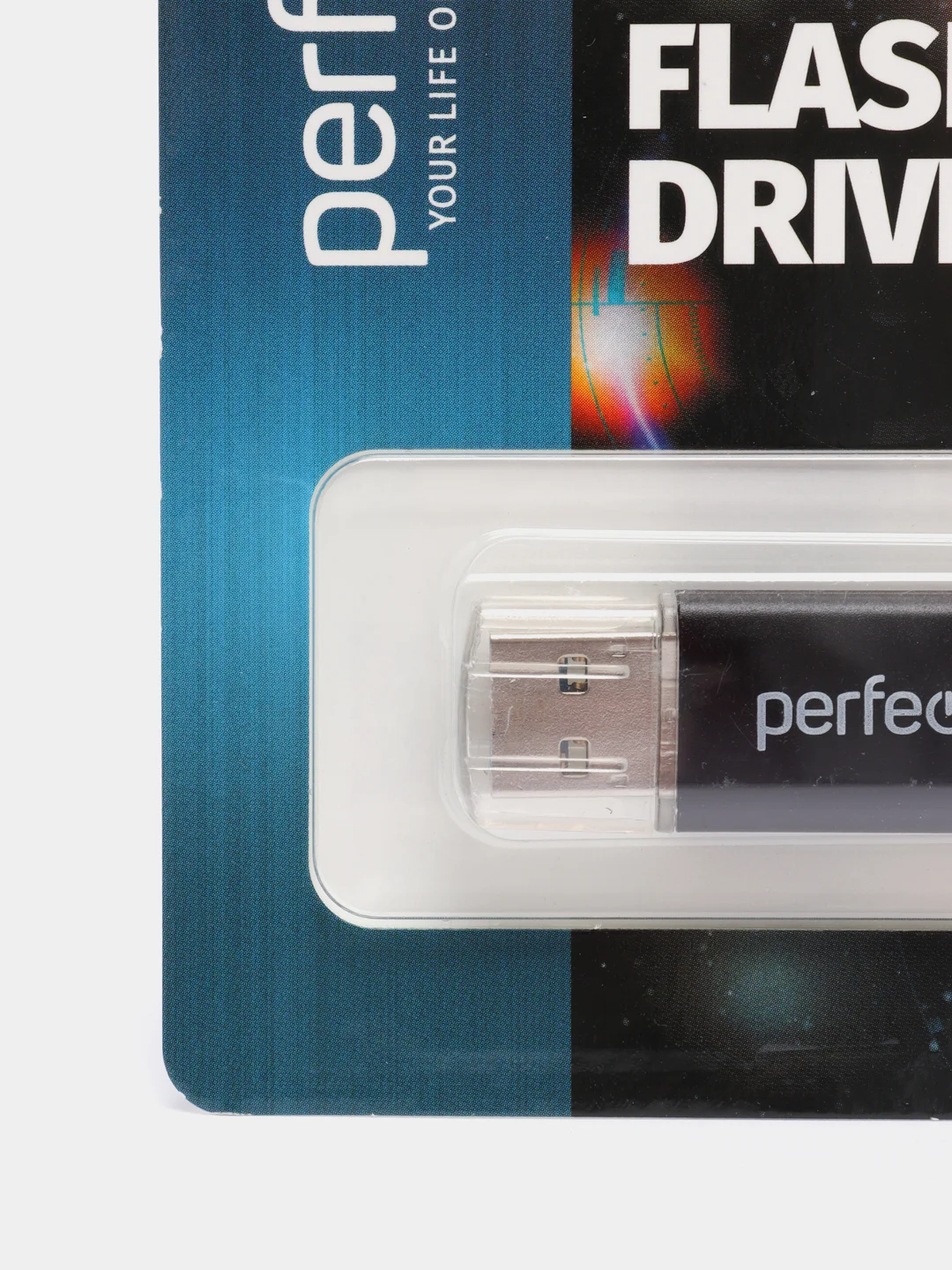 Черный usb память Perfeo C14, USB 3.0, 8 / 16 / 32 / 64 GB, металл, юсб флешка