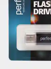 Черный usb память Perfeo C14, USB 3.0, 8 / 16 / 32 / 64 GB, металл, юсб флешка