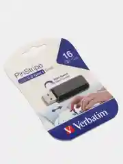 Флешка Verbatim Pin Stripe Black, USB 3.2, Gen 1 2.0, память 16GB