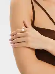 Кольцо женское с жемчугом