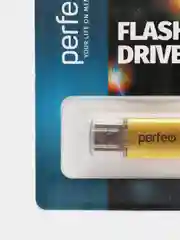 Золотой usb память Perfeo C14, USB 3.0, 8 / 16 / 32 / 64 GB, металл, юсб флешка