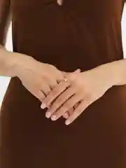 Серебряный кольцо со звездой и стразами