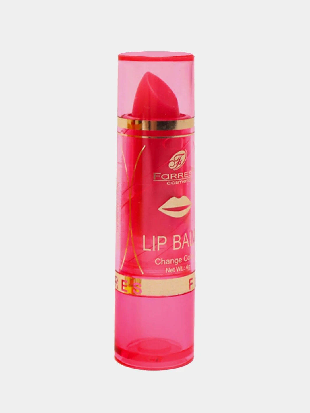 Фуксия помада-бальзам Farres Lip Balm, проявляющаяся в розовый цвет