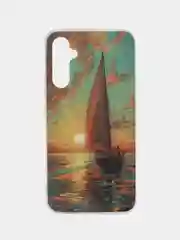 Оливковый чехол для Samsung Galaxy A34 / Самсунг Галакси А34, силиконовый, с рисунком