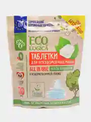 Зеленый таблетки для посудомоечных машин Ecologica all in one Fasty clean Action, 10 в 1