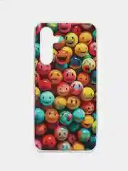 Оранжевый чехол для Samsung Galaxy A54 / Самсунг Галакси А54, силиконовый, с рисунком