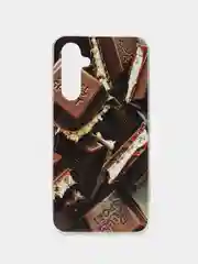 Шоколадный чехол для Samsung Galaxy A54 / Самсунг Галакси А54, силиконовый, с рисунком
