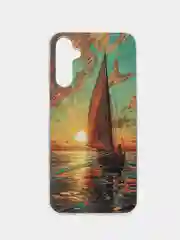 Оливковый чехол для Samsung Galaxy A24 / Самсунг Галакси А24, силиконовый, с рисунком