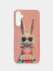 Пудровый чехол для Samsung Galaxy A24 / Самсунг Галакси А24, силиконовый, с рисунком