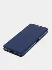 Синий чехол-книжка для Xiaomi Redmi Note 10 Pro (Ксяоми Редми Ноте 10 Про), из экокожи