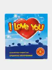 Презервативы I Love You, гладкие, 3 штуки