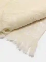 Белый банное полотенца, махровое полотенце,