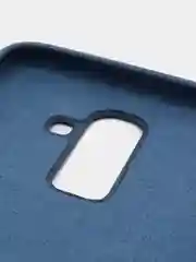 Темно-синий защитный силиконовый чехол Silikone Cover для Samsung J8 2018