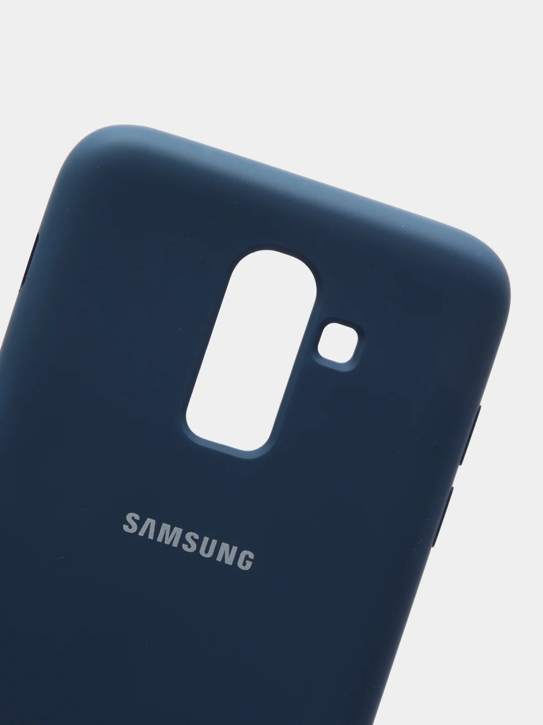 Темно-синий защитный силиконовый чехол Silikone Cover для Samsung J8 2018