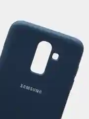 Темно-синий защитный силиконовый чехол Silikone Cover для Samsung J8 2018