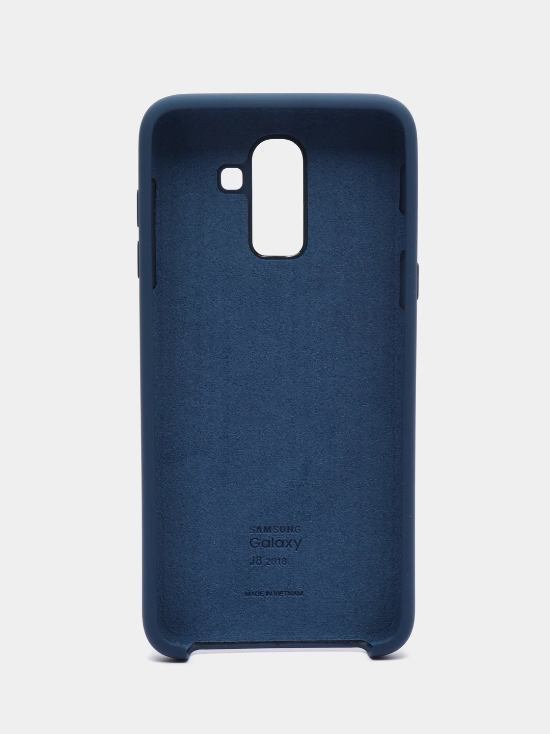 Темно-синий защитный силиконовый чехол Silikone Cover для Samsung J8 2018