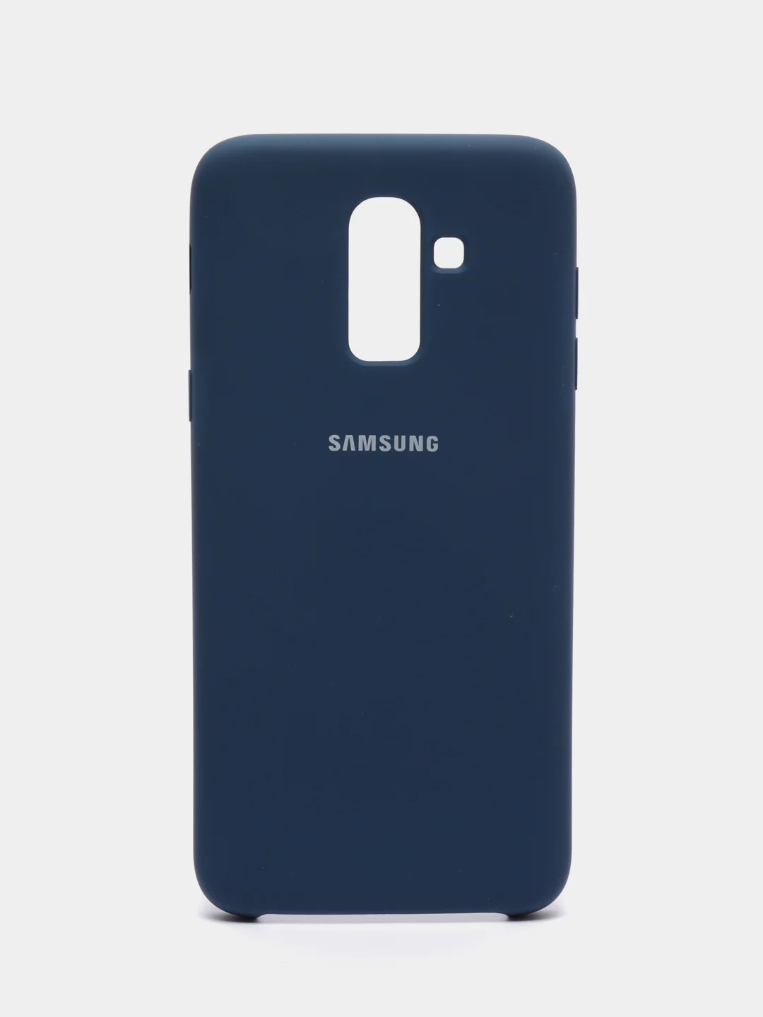 Темно-синий защитный силиконовый чехол Silikone Cover для Samsung J8 2018
