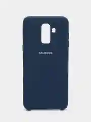 Темно-синий защитный силиконовый чехол Silikone Cover для Samsung J8 2018